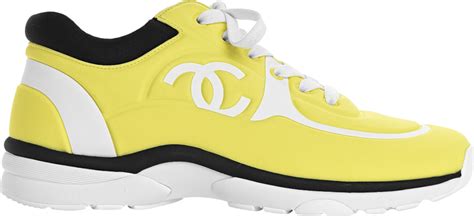 yellow Chanel sneakers